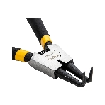 Изогнутый съемник внешних стопорных колец Deli DL0344 7"; Размер: 7 дюймов. 40Cr. Черная отделка и полировка.