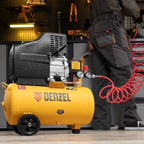 Компрессор воздушный Denzel DC1500/24 прям. привод, 1,5 кВт, 24 литра, 220 л/мин