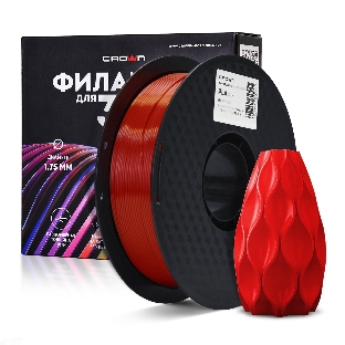 Филамент Crown Micro CM-FILPLAS003R PLA Silk 1.75 1кг красный