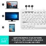 Клавиатура беспроводная Logitech K380, Bluetooth, белый