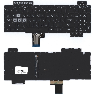 Клавиатура для ноутбука Asus Gaming FX504 черная с белой подсветкой