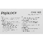 Автомагнитола Prology CMX-165, 1 DIN, Bluetooth, USB Type-A, AUX, пульт ДУ