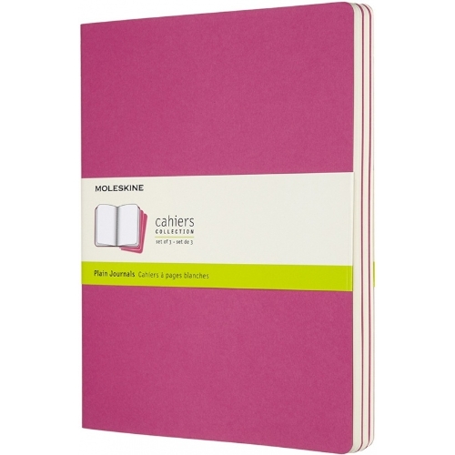 Блокнот Moleskine Cahier Journal, 120 стр, без разлиновки, розовый неон ch023d17