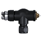 Набор термостатический осевой Royal Thermo Design Pro 15мм М30х1,5 черный