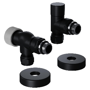 Набор термостатический осевой Royal Thermo Design Pro 15мм М30х1,5 черный