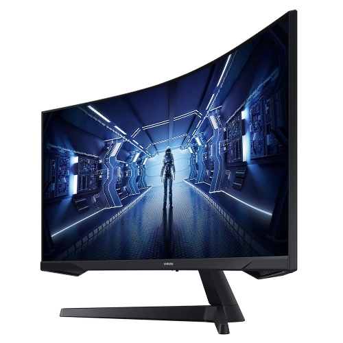 Монитор 34" Samsung Odyssey G5 C34G55TWWI VA 3440x1440, 165 Гц, 1 мс, 21:9, 250 кд/м2, 1xHDMI, 1xDP, изогнутый, черный