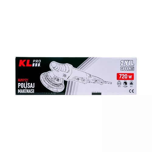 Профессиональная полировальная угловая машина KLPRO KLPJ7171 (720вт, 5000 об/мин, 150мм, орбитальное вращение)