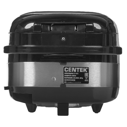 Мультиварка Centek CT-1472 Ceramic черный/сталь, 860 Вт, 5.0 л, LED, 21 программа