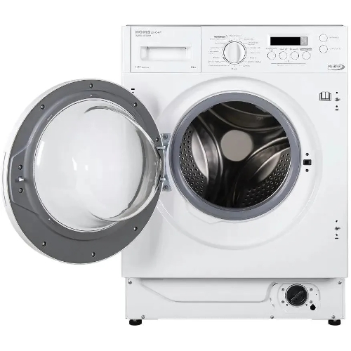 Встраиваемая стиральная машина HOMSair WMB1486WH белый, загрузка фронтальная 8 кг, 6 кг - сушка, 1400 об/мин, класс: A
