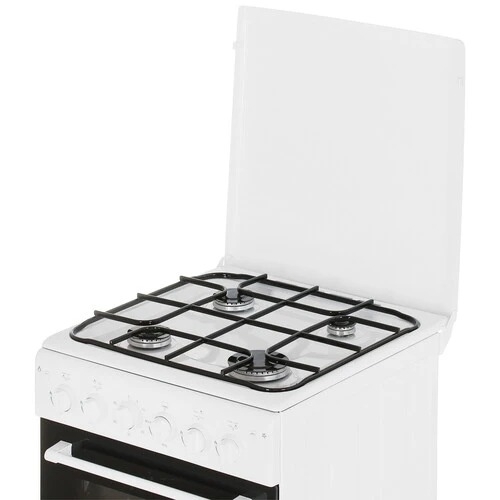 Плита газовая Cezaris ПГ 2150-10 белый, конфорок 4 шт, духовка 43 л, 51 см x 85 см x 55 см