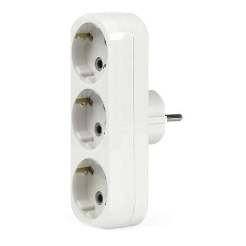 Тройник Smartbuy (SBE-16-A02-3z) 3 гнезда с заземлением плоский 16А 250B