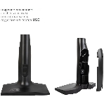Кронштейн Kromax OFFICE-20 черный, 1 шт/уп. Кр. алюм. настол. для мон. 17"-35", max 2x10 кг, 6 ст св., нак. +45°-22°, пов. ±32°, max VESA 100x100 мм.