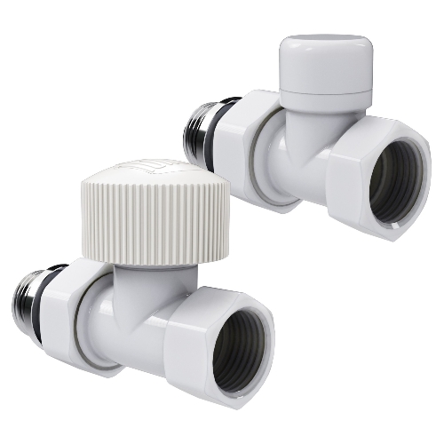 Набор термостатический прямой Royal Thermo Design 1/2"М30х1,5 (белый)