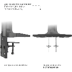 Кронштейн Kromax OFFICE-20 черный, 1 шт/уп. Кр. алюм. настол. для мон. 17"-35", max 2x10 кг, 6 ст св., нак. +45°-22°, пов. ±32°, max VESA 100x100 мм.