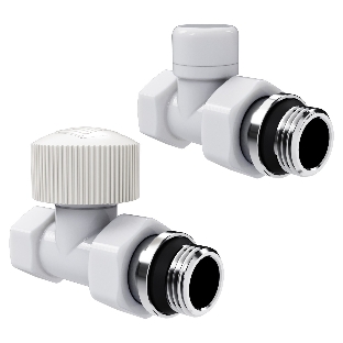 Набор термостатический прямой Royal Thermo Design 1/2"М30х1,5 (белый)