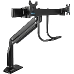 Кронштейн Kromax OFFICE-20 черный, 1 шт/уп. Кр. алюм. настол. для мон. 17"-35", max 2x10 кг, 6 ст св., нак. +45°-22°, пов. ±32°, max VESA 100x100 мм.