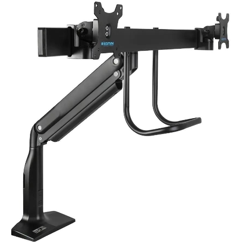 Кронштейн Kromax OFFICE-20 черный, 1 шт/уп. Кр. алюм. настол. для мон. 17"-35", max 2x10 кг, 6 ст св., нак. +45°-22°, пов. ±32°, max VESA 100x100 мм.