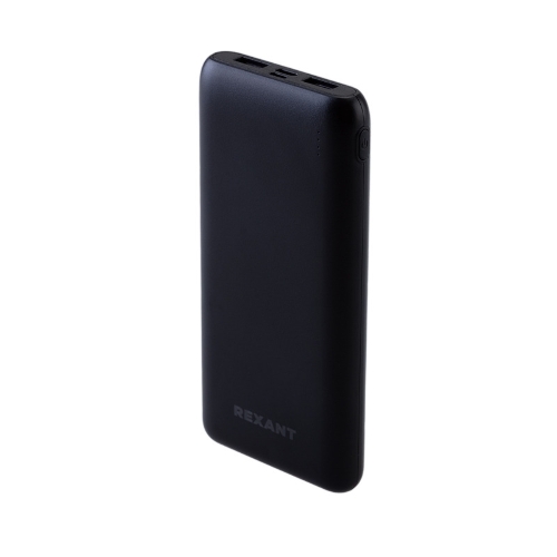 Портативный аккумулятор Rexant Power Bank (аккумуляторная батарея) 10000 mAh с Quick Charge и Power Delivery, черное