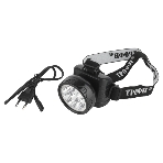 Фонарь налобный ЭРА светодиодный Трофи TG9 ударопрочный, 9 LED, 2 режима, аккумуляторный, черный