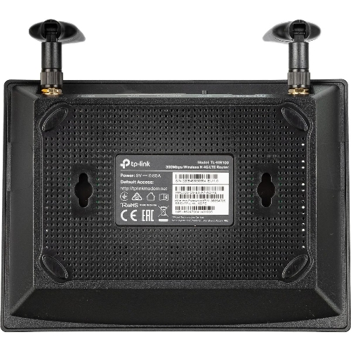Роутер беспроводной TP-Link TL-MR100 N300 10/100BASE-TX/4G(3G) cat.4 черный