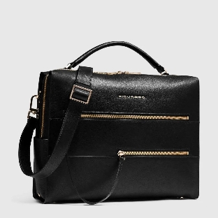 Деловая сумка Piquadro Patricia CA6774W140/N с отделением для ноутбука 14" черная натур.кожа