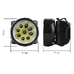 Фонарь налобный ЭРА светодиодный Трофи TG9 ударопрочный, 9 LED, 2 режима, аккумуляторный, черный