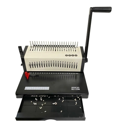Переплетчик Office Kit B2125N A4/перф.23л.сшив/макс.500л./пластик.пруж. (4.5-51мм)
