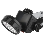 Фонарь налобный ЭРА светодиодный Трофи TG9 ударопрочный, 9 LED, 2 режима, аккумуляторный, черный