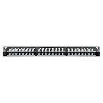 Патч-панель UTP 19" 48 port кат.5e ExeGate разъем KRONE&110 (dual IDC), 1U, RoHS, черный