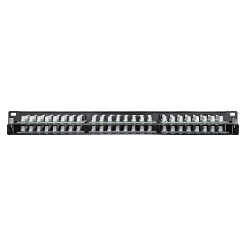 Патч-панель UTP 19" 48 port кат.5e ExeGate разъем KRONE&110 (dual IDC), 1U, RoHS, черный