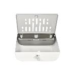 Диспенсер бумажных полотенец Puff-5140 белый, с замком, ABS-пластик