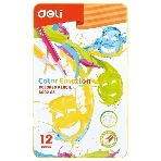Карандаши цветные Deli Color Emotion EC00205 EC00205, липа, 12 цветов, коробка металлическая