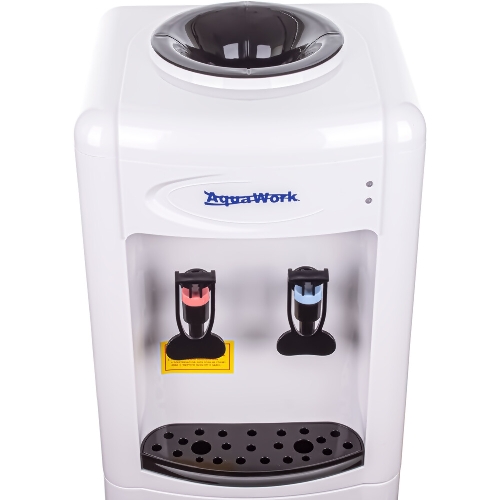 Кулер для воды Aqua Work 0.7LKR, верхняя загрузка, нагрев 90 °С, без охлаждения, белый/черный