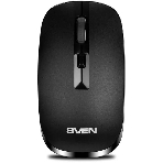Мышь беспроводная SVEN RX-260W черный, 1600 dpi, радиоканал, USB, кнопки - 4