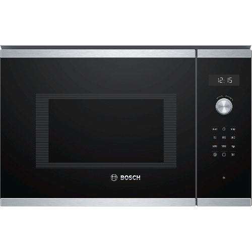 Встраиваемая микроволновая печь Bosch BEL554MS0 нержавеющая сталь/черный, 25 л, 900 Вт, переключатели - поворотный механизм/сенсор