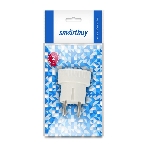 Адаптер переходник без заземления Smartbuy (SBE-06-S05-w) белый 6А 250В