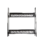 Этажерка настольная двухуровневая Mallony L’ordine Nero, 31,5*17*33 см