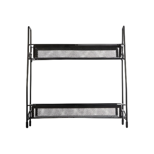 Этажерка настольная двухуровневая Mallony L’ordine Nero, 31,5*17*33 см