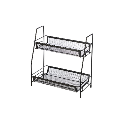 Этажерка настольная двухуровневая Mallony L’ordine Nero, 31,5*17*33 см