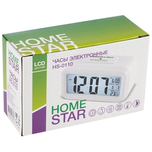 Часы электронные Homestar HS-0110 белый 104307