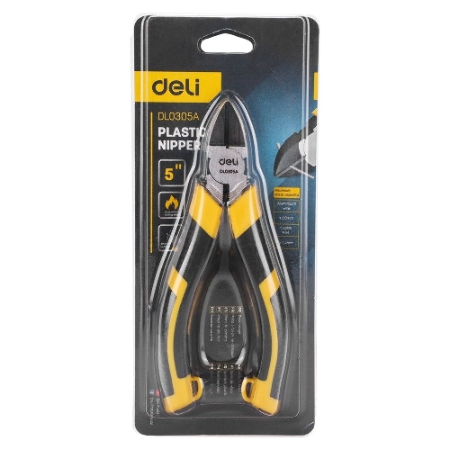 Бокорезы Deli DL0305A 5" Высокоуглеродистая сталь. ПВХ ручка.