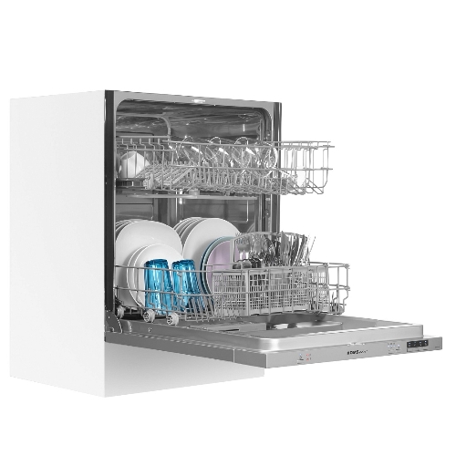 Встраиваемая посудомоечная машина HOMSair DW64E, серебристый, 59.8 см, 12 компл., 49 дБ, класс A++