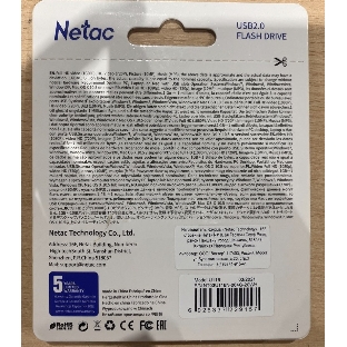 Флешка USB Netac U116 (NT03U116N-064G-20WH), 64Gb, USB 2.0, R/W 70/30, белый