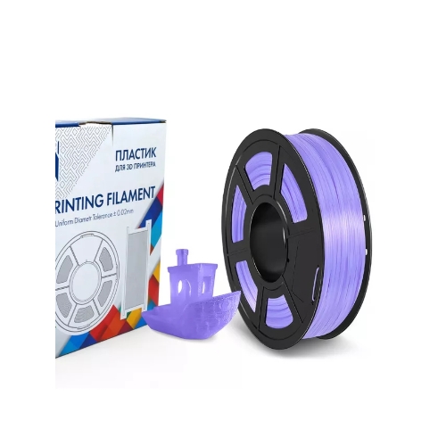 Филамент NVPrint TPU Trans. Purple для 3D печати диаметр 1.75мм длина 165 метров масса 0,5 кг