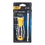 Двухсторонняя отвертка Deli DL626001 PH2+SL6x100 мм Спецификация продукта.: 6/PH2x100мм. Материал хвостовика: Cr-V. Длина: 210 мм. Длина: 100 мм. Диаметр хвостовика: 6,3 мм.