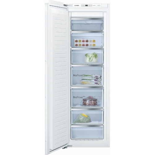 Встраиваемый морозильный шкаф Bosch GIN81AEF0U, белый, 212л, 5 ящиков
