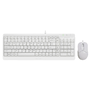 Комплект клавиатура+мышь A4Tech FStyler F1512 проводной, USB, 1200 DPI, белый