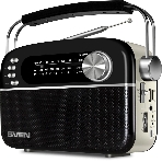 Радиоприемник SVEN SRP-505 (4 Вт, FM/AM/SW, USB, SD/microSD, Bluetooth, 1200 мАч)черный
