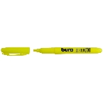 Текстовыделитель Buro Base, скошенный пишущий наконечник, 1-4мм, желтый, коробка