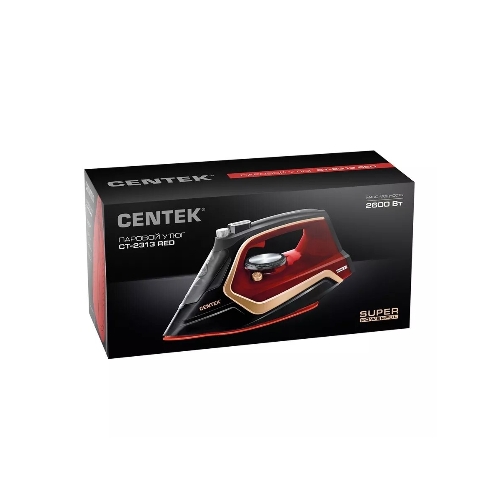 Утюг Centek CT-2313 красный, 2400 Вт, 50 г/мин, 185 г/мин, 350 мл